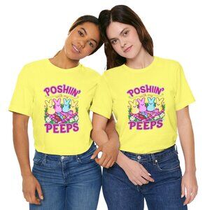 Poshin' with My Peeps Tee - Cute Easter T-Shirt for Easter Bunny Lovers, Spring